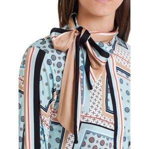 Marc Cain 100% viscose blouse geometric pattern XS N1